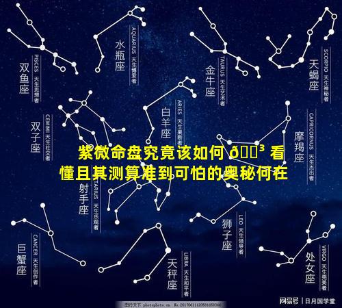 紫微命盘究竟该如何 🐳 看懂且其测算准到可怕的奥秘何在